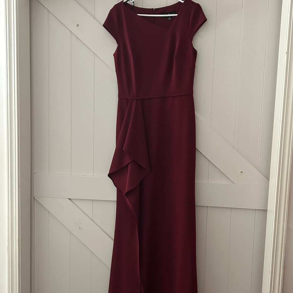 Burgundy Betsy and Adam evening gown, size 10